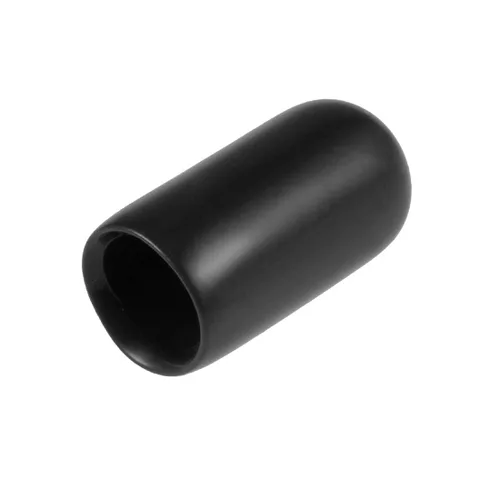 Miniatura 60 de uxcell 80 tapas de goma de 0.551 in de vinilo de identificación redonda tapa tapa de rosca de tornillo protectores negro