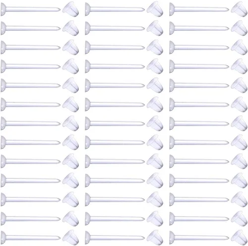 Miniatura 12 de MODRSA Juego Mixto de Retenedores de Piercing Transparentes para Septum, Pernos de Nariz, Anillos de Labio Flexibles, Anillos de Lengua, Anillos