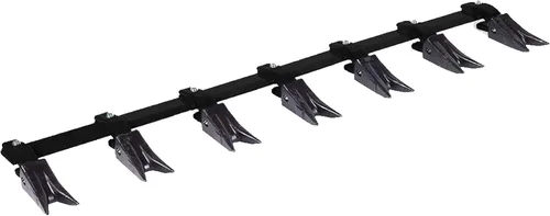 Barra de dientes de cubo para tractor subcompacto, color negro, 53 pulgadas, se adapta a bordes de corte de cubo de 1/2 pulgada o menos sin