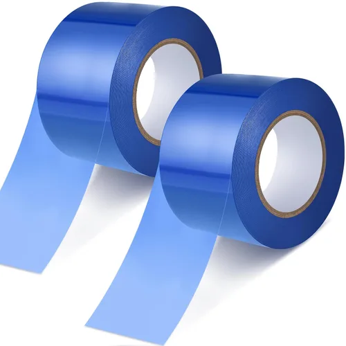Miniatura 7 de Frienda 2 rollos de cinta transparente extraíble para arañazos, cinta azul para ventana, superficie azul, suministros de ventana autoadhesiva
