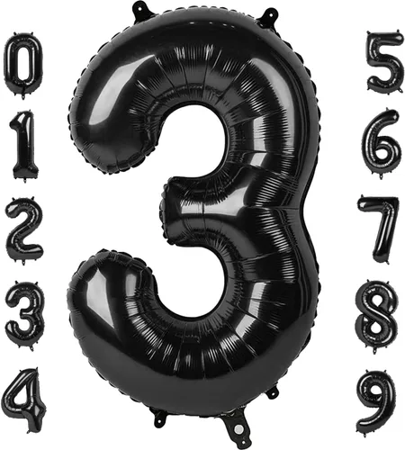 Miniatura 11 de Globos de números de 5 globos de 40 pulgadas, decoraciones de cumpleaños azules para niños y niñas, globos de números azul marino grandes