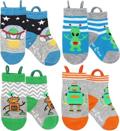 Miniatura 4 de Ez Sox Calcetines antideslizantes para niños y niñas, sin costuras, con agarre antideslizante