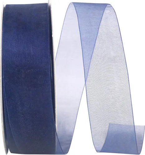 Miniatura 99 de Reliant Ribbon 25621-053-09C Cinta transparente de gasa, 1-1/2 pulgadas x 100 yardas, azul