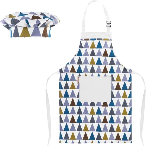 Miniatura 8 de Juego de delantal y gorro de chef para niños - Delantal infantil ajustable para niños y niñas para cocinar, hornear, vajilla