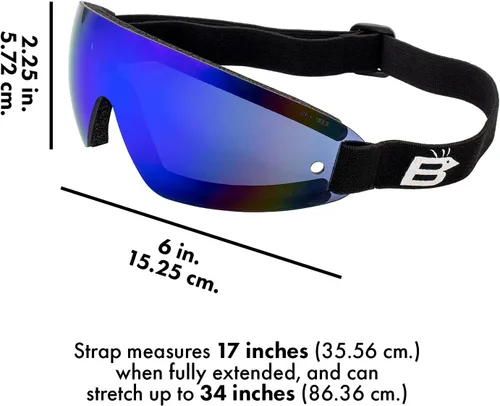 Miniatura 6 de Birdz Eyewear Wing Skydiving Parasailing - Gafas flotantes con lente de espejo azul ReflecTech