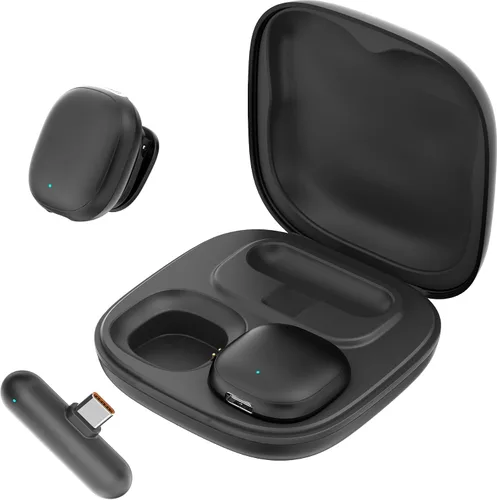 Micrófono Lavalier inalámbrico para iPhone 16 15 Android - Mini micrófono de teléfono con cancelación de ruido Ai USB C micrófono magnético con