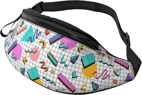 Miniatura 16 de Cangurera de camuflaje con diseño de bandera estadounidense de camuflaje para hombres y mujeres, correa ajustable para viajes, senderismo, ciclismo