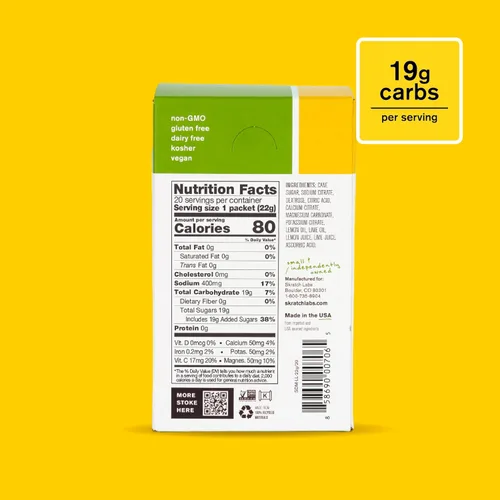 Miniatura 3 de Skratch Labs Paquetes de hidratación – Mezcla de bebida de hidratación, lima limón (20 unidades) – Paquetes de electrolitos en polvo desarrollados