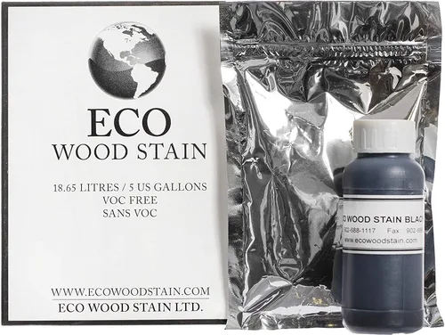 Tinte negro para madera a base de minerales – Concentrado de 5 galones – Tratamiento de madera interior y exterior – Acabado negro profundo para