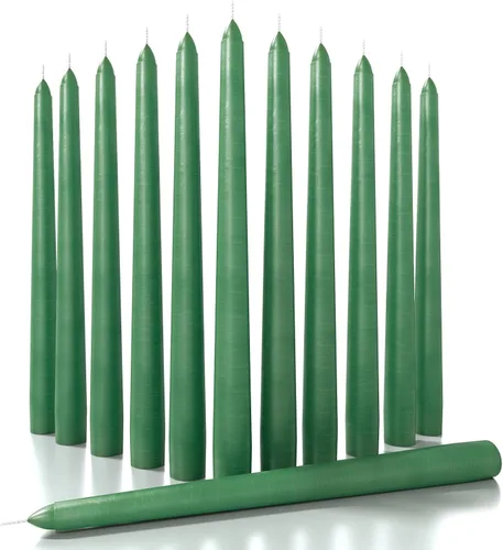 Miniatura 18 de CANDWAX Paquete de 12 velas cónicas rojas – Velas rectas sin goteo de combustión lenta sin perfume de 12 pulgadas – Ideal para mesa de comedor – Rojo