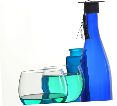 Miniatura 4 de 20 piezas de mini sombrero de doctor accesorios para fotos de graduación, sombreros de doctorado, decoración de tapa de botella de graduación