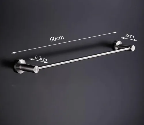 Miniatura 2 de Estante organizador de utensilios de cocina de acero inoxidable de alta calidad con ganchos móviles para olla de sartén, montaje en pared