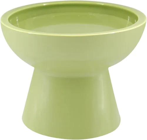 Miniatura 16 de LoeJan Juego de cuencos elevados de comida y agua para gatos, comedero de cerámica extra ancho y elevado, cuenco de alimentación a presión Verde