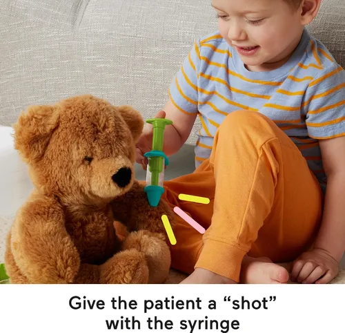 Miniatura 5 de Fisher-Price Juego de simulación médica para preescolares de 7 piezas, bolsa de médico, juguetes de disfraz para niños a partir de 3 años
