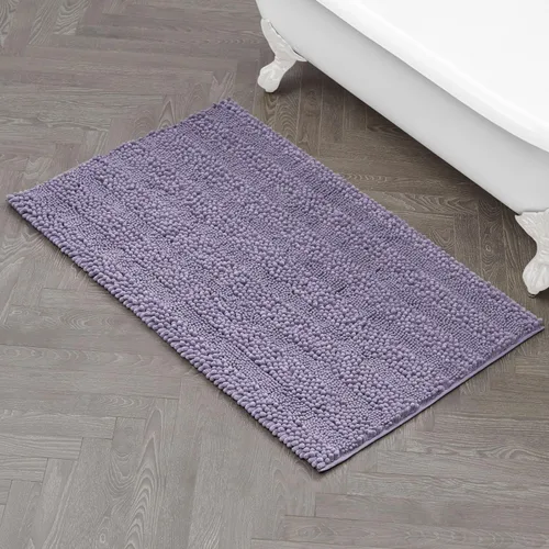 Miniatura 49 de Laura Ashley Tapete de baño de chenilla Astor 100% poliéster Decoración de baño premium Lavable a máquina Respaldo TPR Mide 17 x 24 Aqua