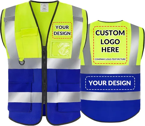 Miniatura 21 de BeautyWill Chaleco de seguridad personalizado con logotipo reflectante de alta visibilidad Clase 2 de alta visibilidad Seguridad Chaleco de trabajo