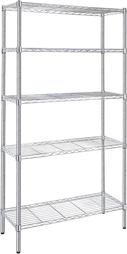 Miniatura 10 de Simple Deluxe - Estantería de almacenamiento resistente de 5 niveles, capacidad de carga de 1250 libras, 29.92" de ancho x 13.98" de profundidad x