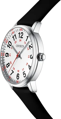 Miniatura 5 de Reloj de enfermera para estudiantes de medicina, médicos, mujeres y hombres con segunda mano y esfera fácil de leer las 24 horas, banda de silicona