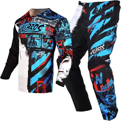 Miniatura 5 de Conjunto de pantalón de jersey juvenil para niños, conjunto de equipo de motocross MX para niños, traje de carreras todoterreno MTB ATV motocicleta