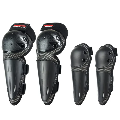 Reomoto Rodilleras de motocross para niños, rodilleras de motocross, protección ajustable para motocicleta, protección contra golpes de rodilla para
