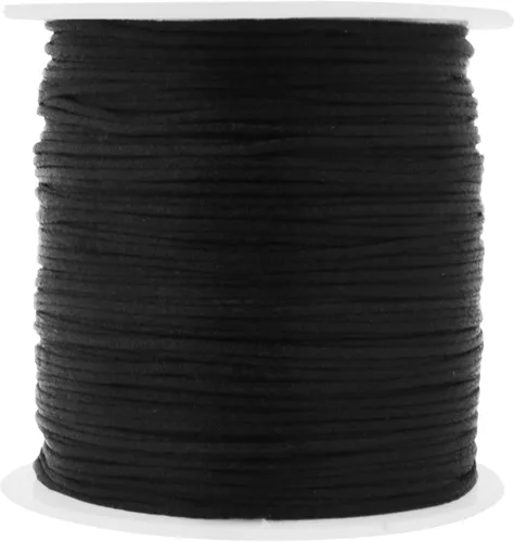 Miniatura 115 de Mandala Crafts Cordón de Satén de Nailon 2mm Cordón Rattail Champagne - 100 Yardas Cordón de Nailon Chino para Nudos Cordón de Seda Cola de Rata