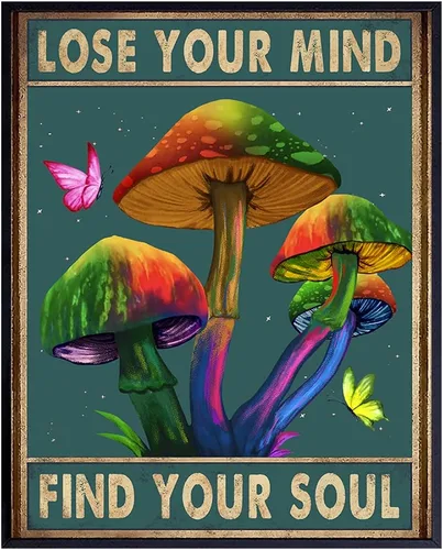 Póster de Lose Your Mind Find Your Soul - Decoración psicodélica de habitación - Decoración psicodélica de habitación - Obra de arte hippie -