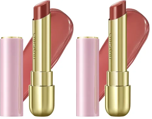 Miniatura 8 de CARSLAN Lápiz labial cremoso hidratante, color de labios de alta pigmentación de larga duración, suave, hidratante, rosa nude, 01