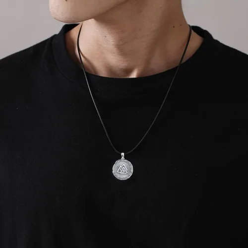 Miniatura 5 de Vito Collar vikingo de plata de ley 925 para mujeres y hombres, dragón vikingolobocaballoárbol de la vida, amuleto nórdico, joyería nórdica
