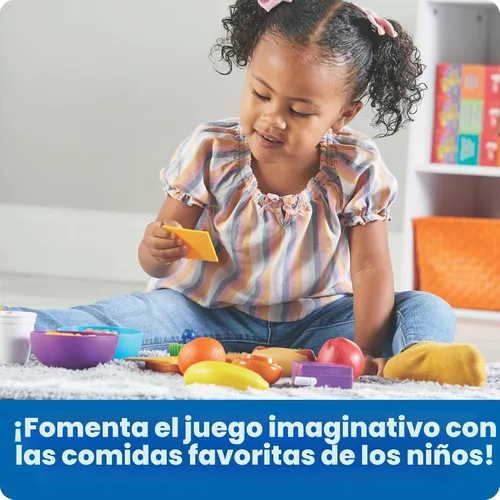 Miniatura 2 de Learning Resources New Sprouts Munch It! Set de alimentos - Accesorios de cocina de juguete, juguetes de simulación, juegos de mesa de picnic