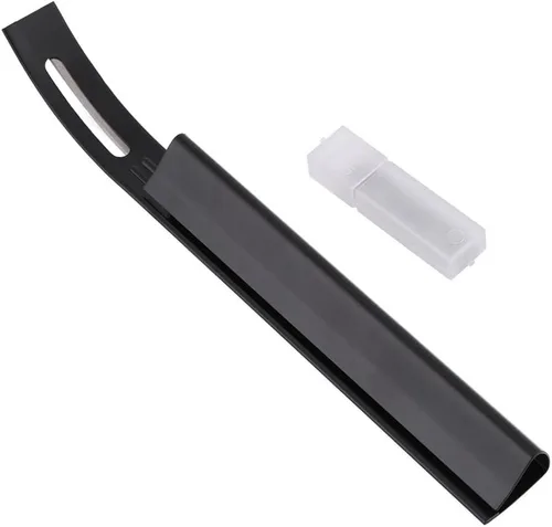 Esquiador de seguridad negro biselador adelgazamiento cuero artesanía hoja DIY dobla costura herramienta