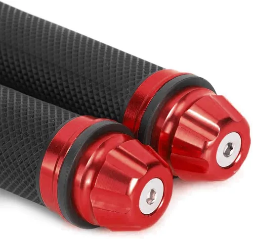 Miniatura 5 de Manillar de motocicleta, manillar de goma de aluminio para motocicleta, compatible con mango de bicicleta de 7/8 (rojo)
