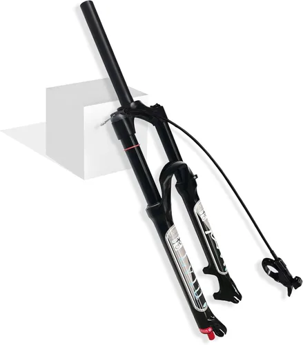 Bicicleta de montaña suspensión neumática horquilla delantera 26 27.5 29 pulgadas 5.512 in rebote de viaje ajuste horquillas QR 0.354 in negro