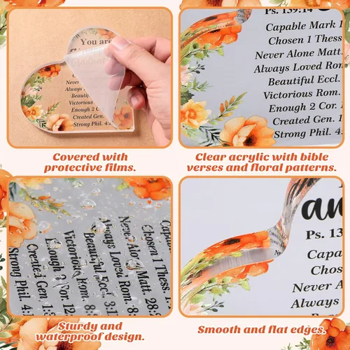 Miniatura 7 de Jetec Regalos de acrílico inspiradores de graduación para mujeres, ella, versículos cristianos de la Biblia 2026, regalos religiosos, decoración