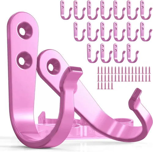 Miniatura 10 de BREYDROK Paquete de 6 Ganchos Resistentes para Abrigos para Montaje en Pared - Ganchos Duraderos Montados en Pared para Colgar Abrigos, Mochilas y 6
