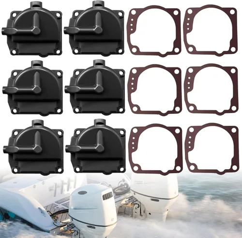 433000 Kit de cuenco de carburador de cámara flotante compatible con Johnson Evinrude 90-100-105-115-135-150-175HP, reemplaza 343870 433000 766418 -