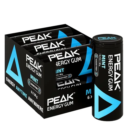 Miniatura 8 de Peak Energy Gum Caffeinated Chewing Gum - Sugar Free With B Vitamins B3 B5 B6 B12 for Focus and Performance - Caffeinated Energy Boost - Natural