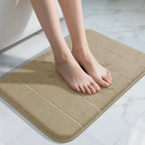 Miniatura 73 de Yimobra Tapete de baño de espuma viscoelástica, súper suave, absorbente, antideslizante, de secado rápido, lavable a máquina, tapete para bañera