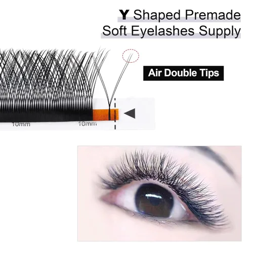 Miniatura 7 de YY - Extensión de pestañas de grado profesional, color negro, 0.002 in, rizo C, 0.315 in, volumen individual, YY, extensiones de pestañas suaves