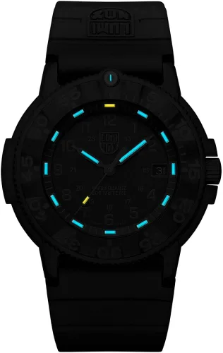 Miniatura 3 de Luminox 3001.BO Reloj de cuarzo de goma negra para hombre, Negro, Casual