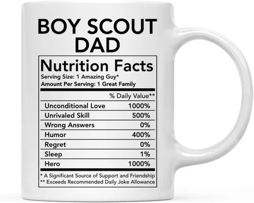 Miniatura 30 de Andaz Press Divertida taza de té de café de cerámica de 11 onzas, regalo de agradecimiento, datos nutricionales del ejército, paquete de 1, ideas