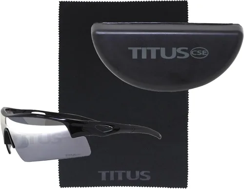 Miniatura 31 de TITUS G20 Gafas de seguridad para todos los deportes, protección para motocicletas, compatibles con ANSI Z87+ Marco negro - Lente ahumado - Con bolsa