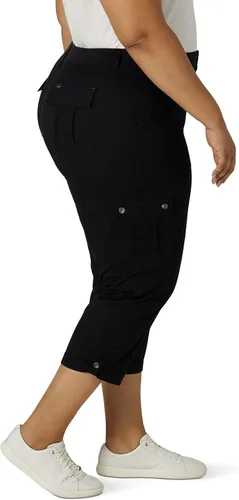 Miniatura 3 de Lee Pantalón capri tipo cargo flexible para mujer, talla grande, ultra lux, cómodo