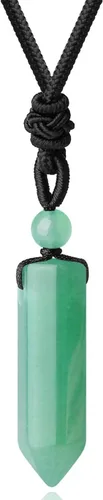 Miniatura 15 de XIANNVXI Collar de Cristal para Hombres y Mujeres con Cuerda Ajustable, Punto Hexagonal, Piedras de Cristal Curativas, Collares de Joyería