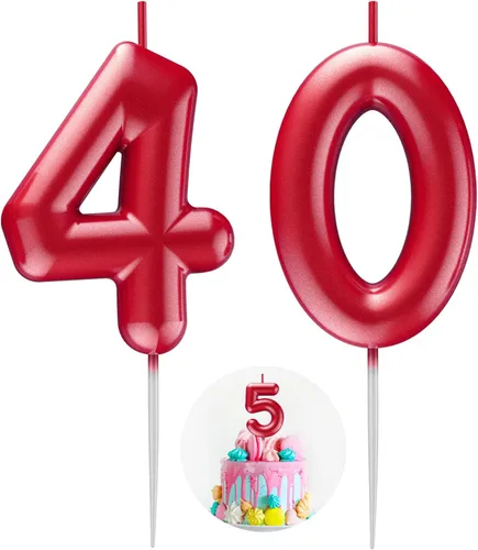 Miniatura 158 de Velas número 2 arcoíris con número 3D de feliz cumpleaños para decoración de fiesta de pastel de cumpleaños, suministros de celebración