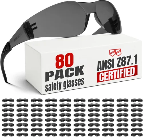 Miniatura 7 de Gafas de seguridad transparentes, paquete de 12, gafas de seguridad para hombres y mujeres (certificado ANSI Z87.1), gafas de seguridad Z87 a prueba