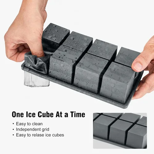 Miniatura 3 de Samuelworld Combo de Bandeja de Hielo Premium (16 Cubitos de Hielo/6 Bolas de Hielo), Fabricador de Esferas de Hielo Grandes y Bandejas de Cubitos