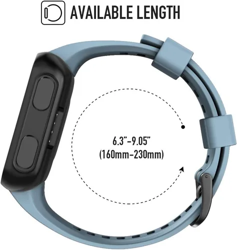 Miniatura 5 de NotoCity Correa de reloj de repuesto de silicona suave para Garmin Forerunner 35, compatible con Forerunner 35 Smartwatch Pizarra
