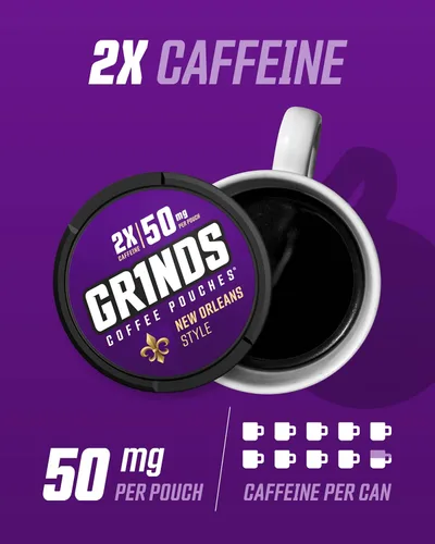 Miniatura 4 de Grinds Bolsas de café 3 latas de New Orleans Fabricado en los Estados Unidos Sin tabaco, sin nicotina alternativa saludable 18 bolsas por