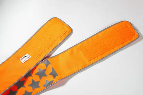 Miniatura 5 de SafetyPUP XD Collar reflectante para perro – Collar de perro naranja resplandeciente, cierre ajustable para un collar personalizable de alta