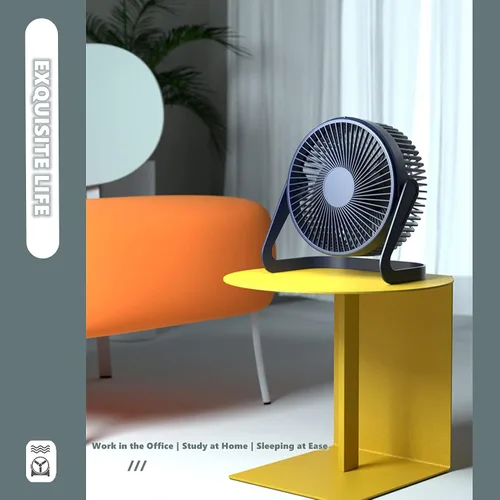 Miniatura 7 de Chchmu Ventilador USB de 5 pulgadas, mini ventilador de mesa de escritorio USB portátil alimentado por USB PC Netbook para camping, hogar, oficina